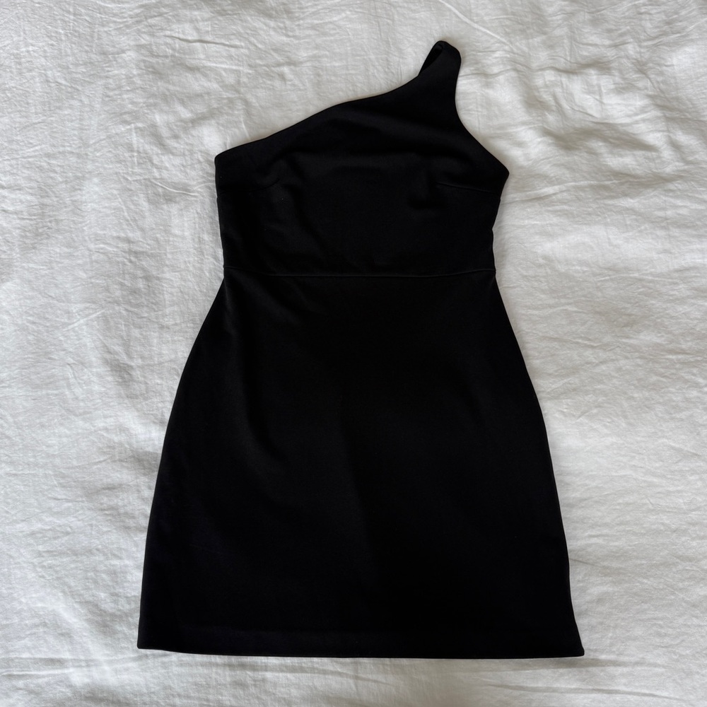 BHLDN Emilia One-Shoulder Stretch Crepe Mini Dress - Picture 4 of 10